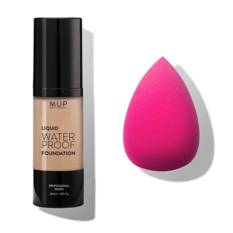 Liquid Waterproof Foundation+ Sponge Blender MUP