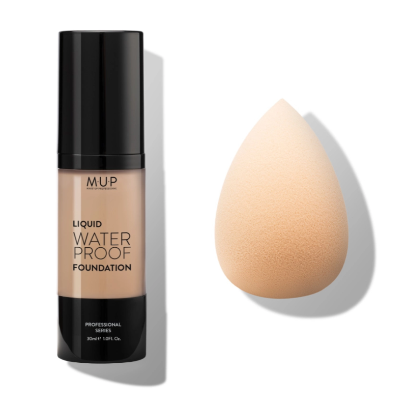 Liquid Waterproof Foundation+ Sponge Blender MUP